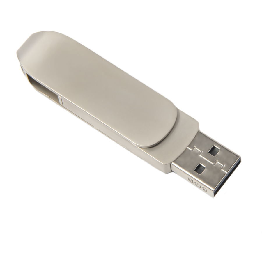 USB flash-карта CIRCLE OTG Type-C (8Гб), серебристая, 6,5х1,5х0,82 см,  металл